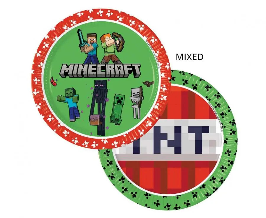 Minecraft - Tallerkener 8 stk Buldrebasse