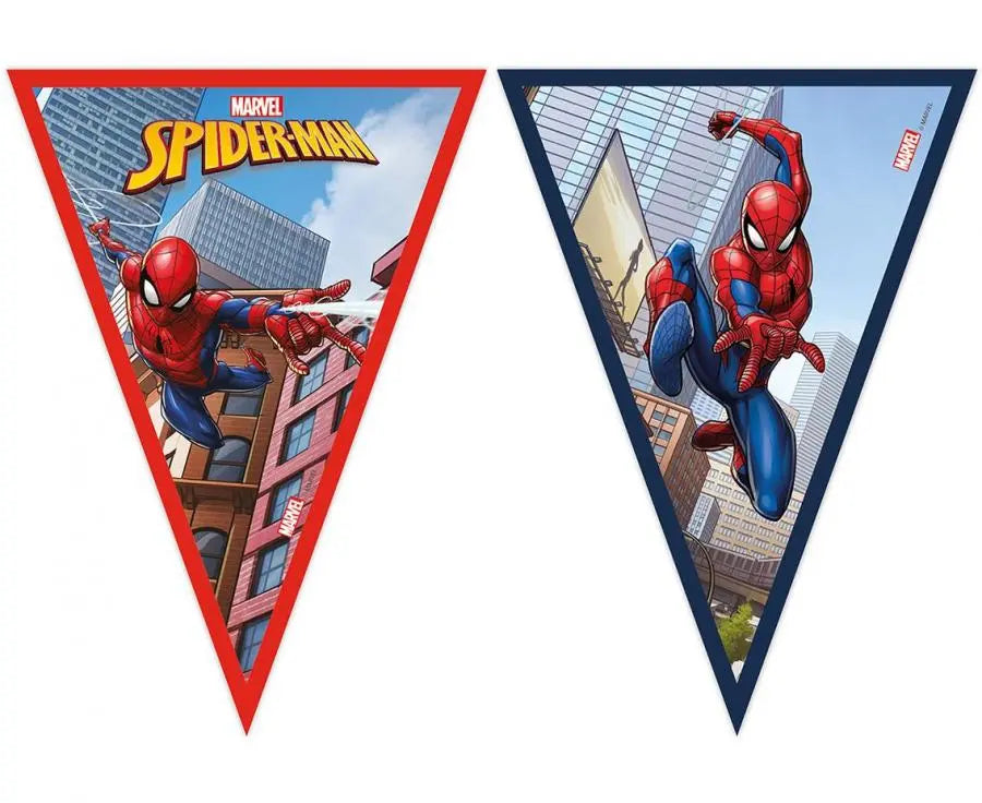Spiderman - Flagguirlande af papir 230 cm Buldrebasse