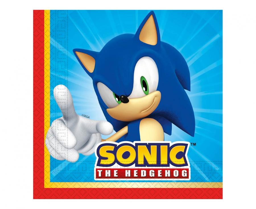 Sonic the Hedgehog - Servietter 20 stk Buldrebasse