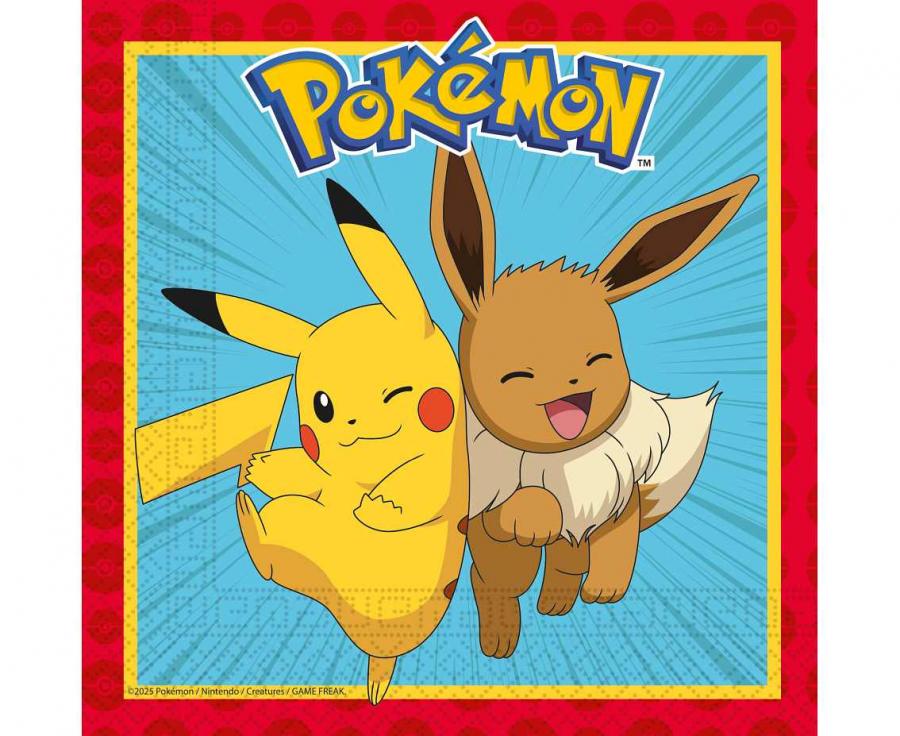 Pokemon - Servietter 20 stk Buldrebasse